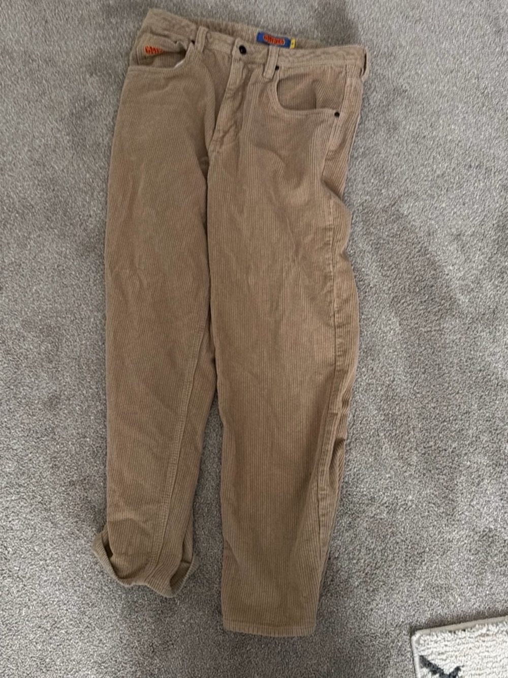 Empyre Men's Tan Corduroy Straight-Leg Jeans